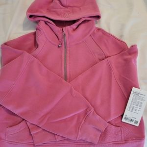 Lululemon Pink Blossom Scuba Oversized 1/2 Zip Hoodie